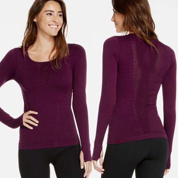 Fabletics Tops - Fabletics Arta Mesh Long Sleeve Top
